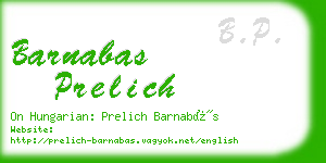 barnabas prelich business card